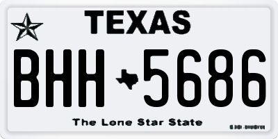 TX license plate BHH5686