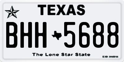 TX license plate BHH5688