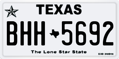 TX license plate BHH5692