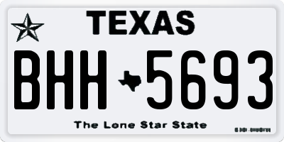 TX license plate BHH5693