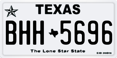 TX license plate BHH5696
