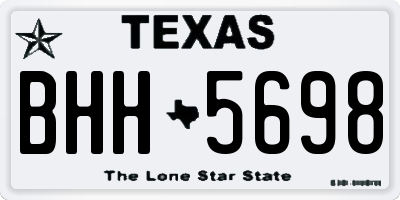 TX license plate BHH5698