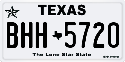 TX license plate BHH5720