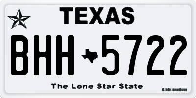 TX license plate BHH5722