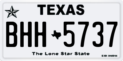 TX license plate BHH5737