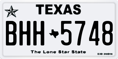 TX license plate BHH5748