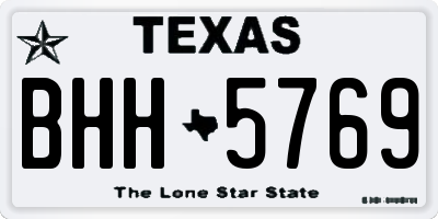 TX license plate BHH5769