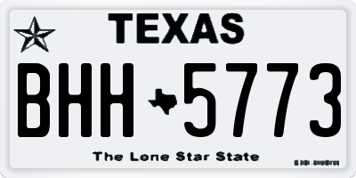 TX license plate BHH5773
