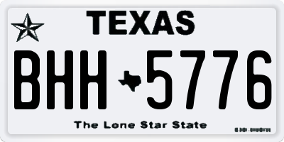 TX license plate BHH5776