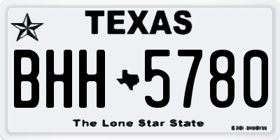 TX license plate BHH5780
