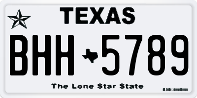 TX license plate BHH5789