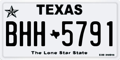 TX license plate BHH5791