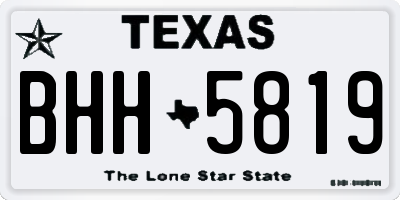 TX license plate BHH5819