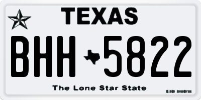 TX license plate BHH5822