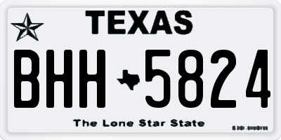 TX license plate BHH5824