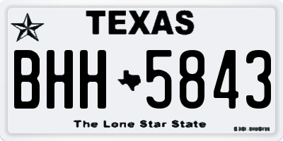 TX license plate BHH5843