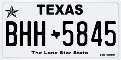TX license plate BHH5845