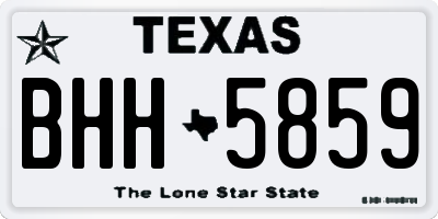 TX license plate BHH5859