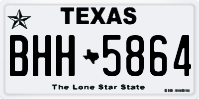 TX license plate BHH5864