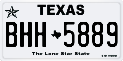TX license plate BHH5889