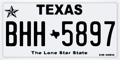 TX license plate BHH5897