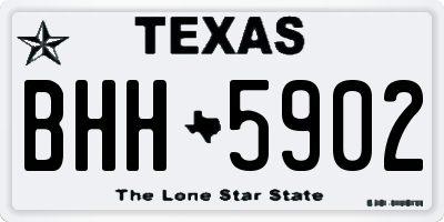 TX license plate BHH5902
