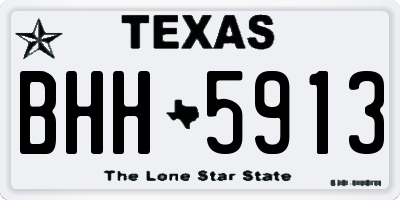 TX license plate BHH5913