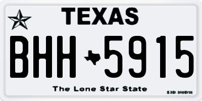 TX license plate BHH5915