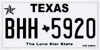 TX license plate BHH5920