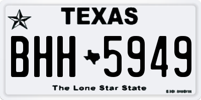 TX license plate BHH5949