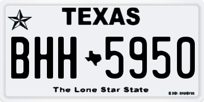 TX license plate BHH5950