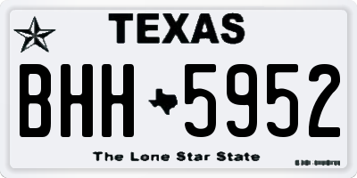 TX license plate BHH5952