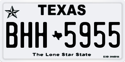 TX license plate BHH5955