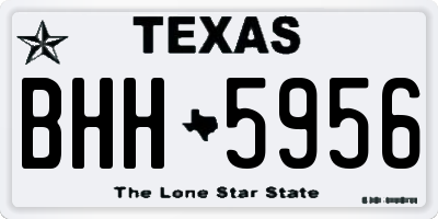 TX license plate BHH5956