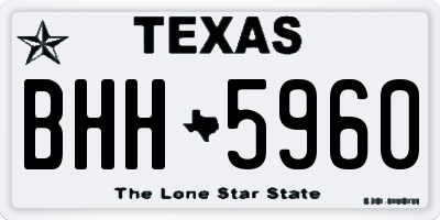 TX license plate BHH5960