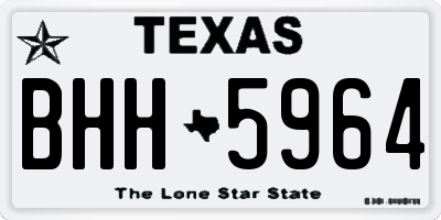 TX license plate BHH5964