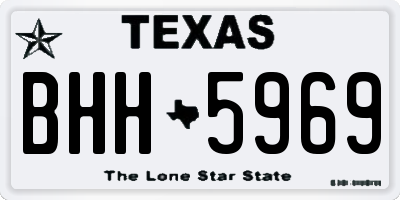 TX license plate BHH5969