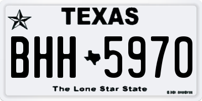 TX license plate BHH5970