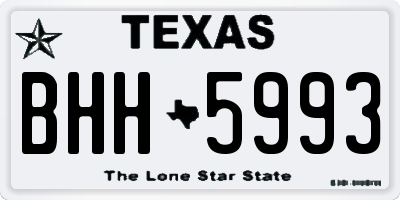 TX license plate BHH5993