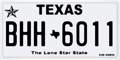 TX license plate BHH6011