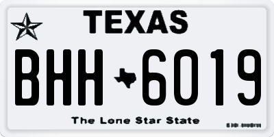 TX license plate BHH6019