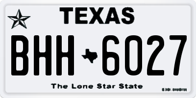 TX license plate BHH6027