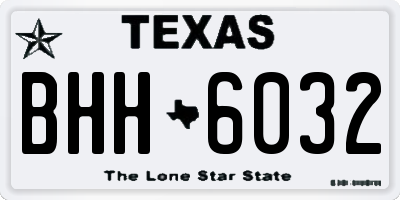 TX license plate BHH6032