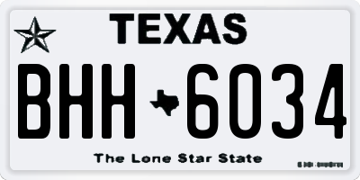 TX license plate BHH6034