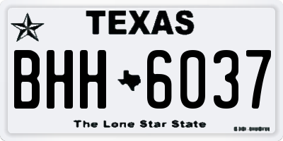 TX license plate BHH6037