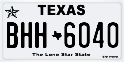 TX license plate BHH6040