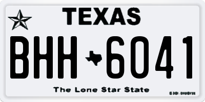TX license plate BHH6041