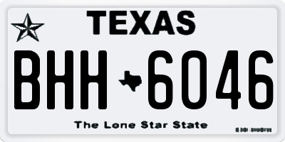 TX license plate BHH6046