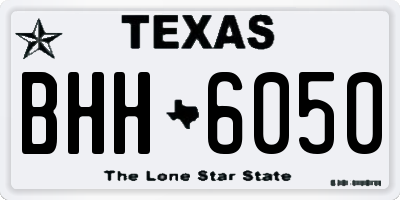 TX license plate BHH6050