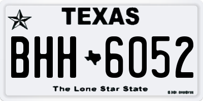 TX license plate BHH6052